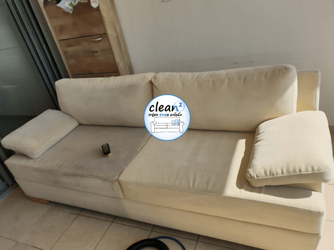 ניקיון ספה לפני ואחרי